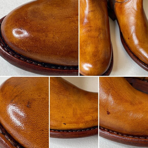 BED STU Tess Tan Leather Tall Riding Boots BedStu Size 7 - Picture 7 of 16